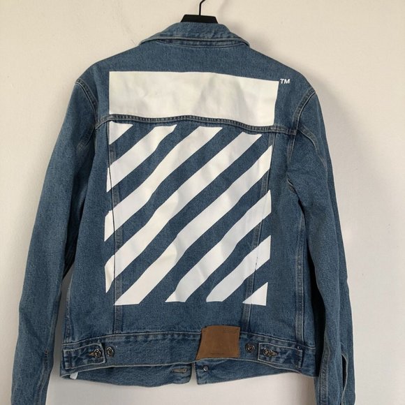 OFF-WHITE Diagonal Tab Slim Denim Jacket - Picture 10 of 11